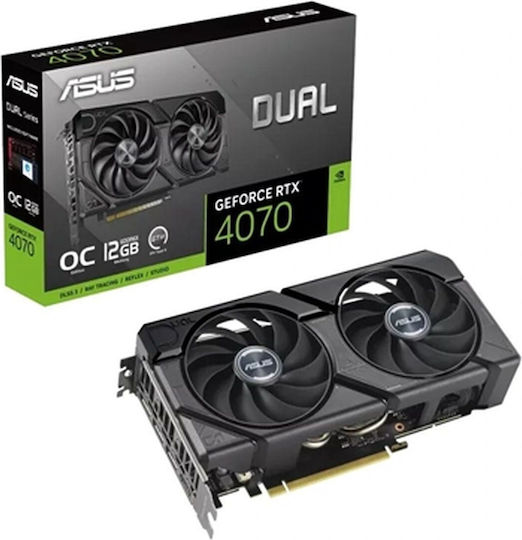 Asus GeForce RTX 4070 12GB GDDR6X DUAL-RTX4070-O12G-EVO Graphics Card vue 3