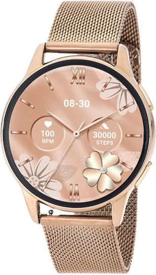 3Guys 3GW1071 42mm Smartwatch with Heart Rate Monitor (Rose Gold)