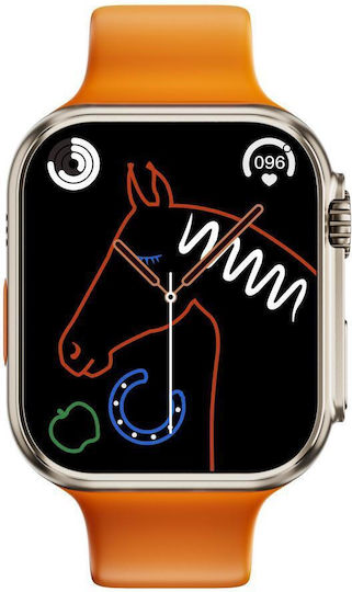 XO M8 Mini Smartwatch with Heart Rate Monitor (Orange) view 2
