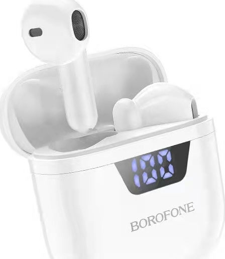 Borofone BW05 Earbud Bluetooth Handsfree Earphones with Charging Case White view 3