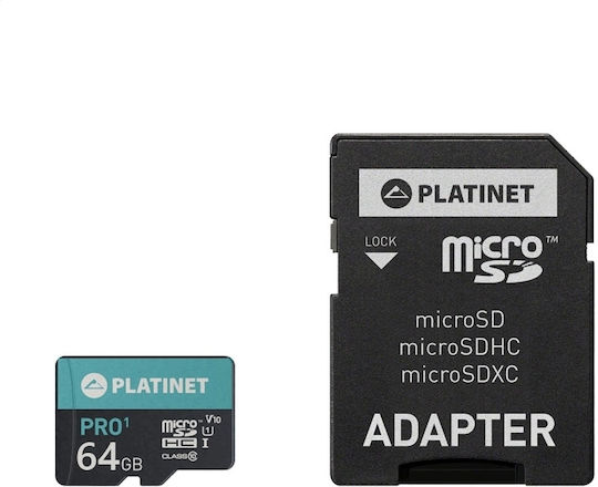 Platinet microSDXC 64GB Class 10 U1 V10 UHS-I view 1