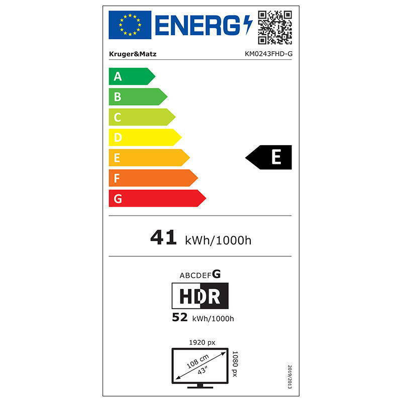 Kruger & Matz Smart TV 43" Full HD LED KM0243FHD-G (2025) view 2