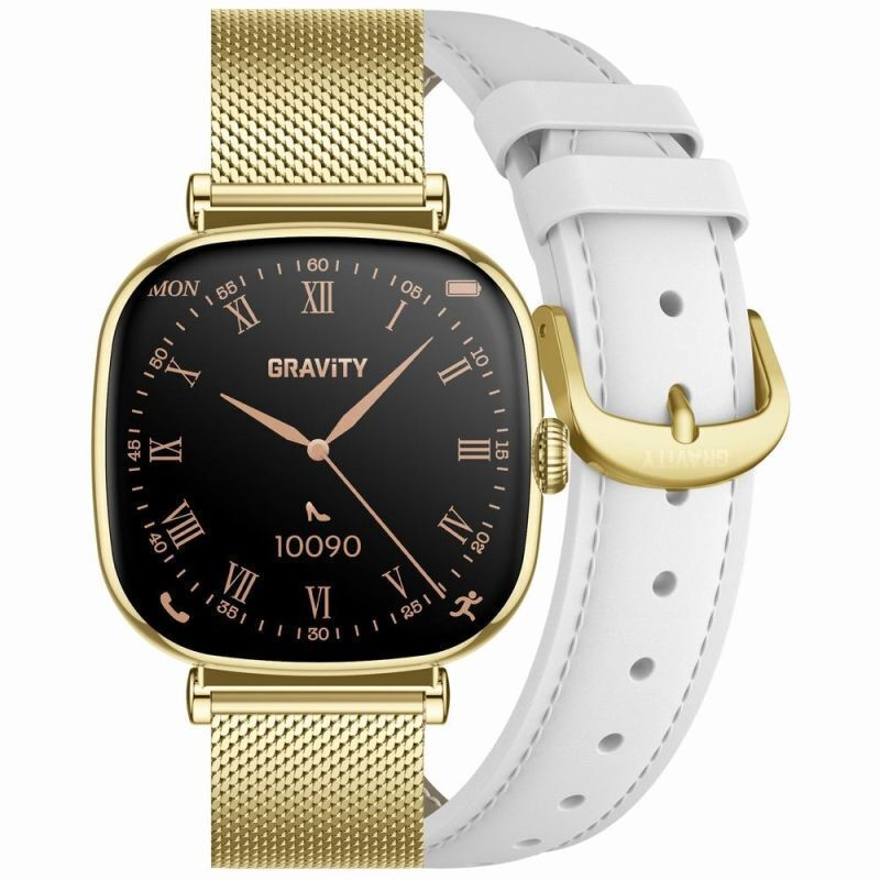 Gravity GT32-2 37mm Smartwatch with Heart Rate Monitor Gold