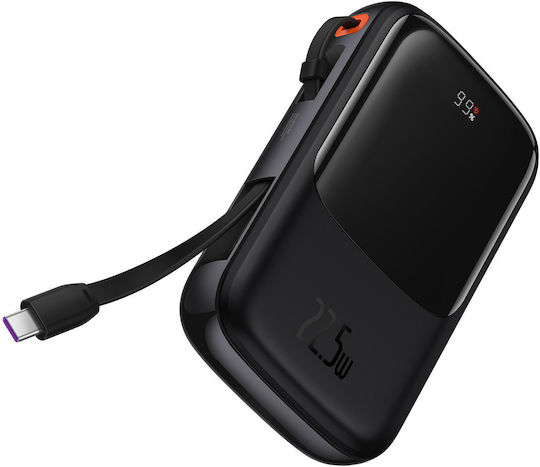 Baseus Qpow Digital Display Power Bank 10000mAh 22.5W with USB-A Port and 2 USB-C Ports Power Delivery Black vue 7