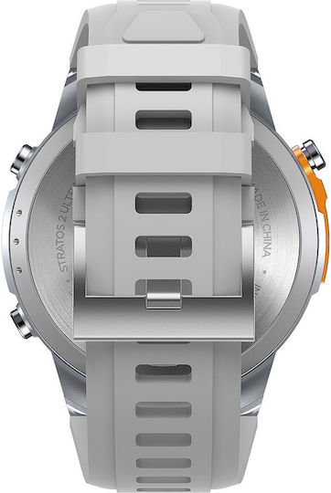 Zeblaze Stratos 2 Ultra Stainless Steel 52mm Waterproof Smartwatch with Heart Rate Monitor (Silver) view 2