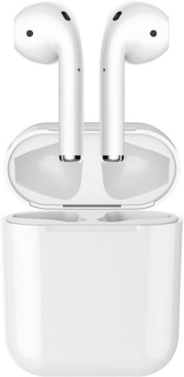 V6 Earbud Bluetooth Handsfree Earphones with Charging Case White view 1