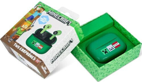 OTL Minecraft In-ear Bluetooth Handsfree Earphones with Charging Case Green Ansicht 7