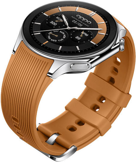 Oppo Watch X Stainless Steel 47mm Waterproof with Heart Rate Monitor (Mars Brown) view 4