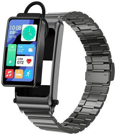 Smartwatch K80 1.57 Inch Steel Band Ip67 Earphone Detachable Smart Watch Support Bluetooth Call Black
