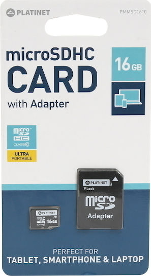 Platinet microSDHC 16GB Class 10 High Speed with Adapter 视图 2