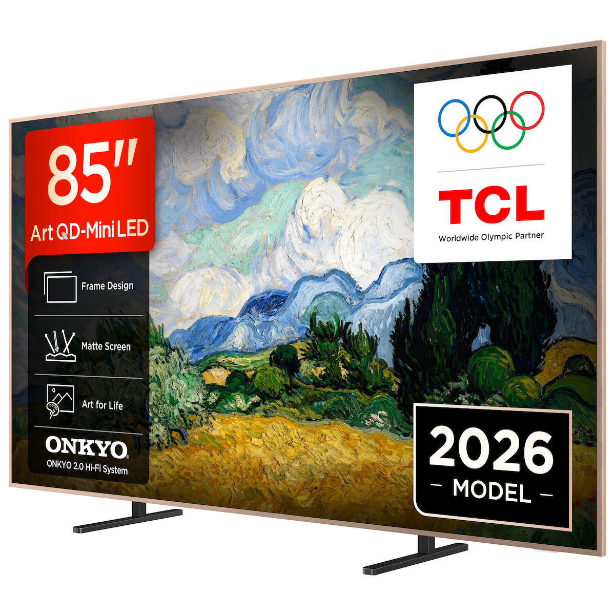 TCL Smart TV 85" 4K UHD QD-Mini LED A400 Pro Art HDR (2026) 85A400 Pro view 4