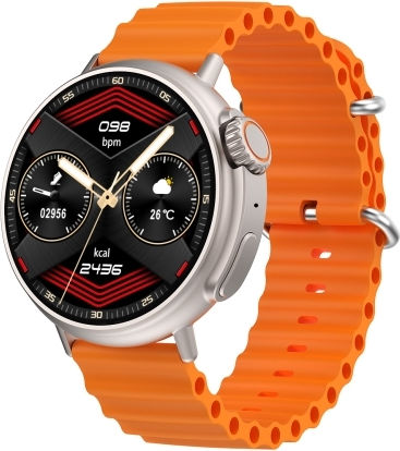 Mt30 1.6 Inch Hd Screen Tpu Strap Smart Watch Supports Voice Calls Blood Oxygen Monitoring Orange