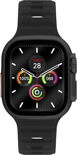 Lee Cooper Square Edge Plus Waterproof Smartwatch with Heart Rate Monitor (Black) view 1