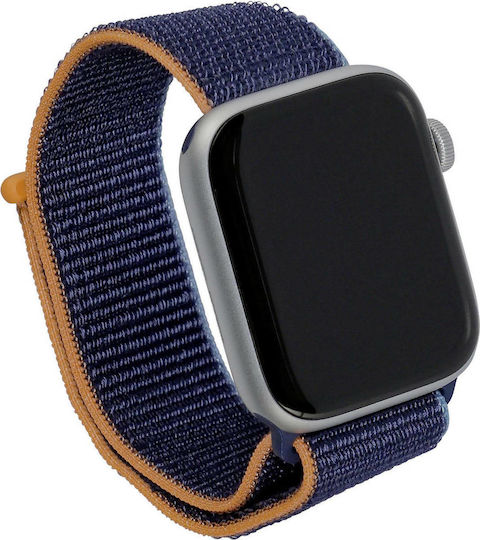 Apple Watch SE Cellular Aluminium 44mm Waterproof with eSIM and Heart Rate Monitor (Silver & Deep Navy Sport Loop) view 5