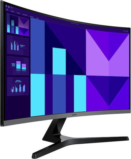 Samsung Essential Monitor S3 27D392 VA Curved Monitor 27" FHD 1920x1080 with Response Time 4ms GTG view 2