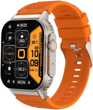 G41 Smart Bracelet 2.01 Inch Ip67 Waterproof Smart Watch Bluetooth Call Heart Rate Non-invasive Blood Glucose Hrv Met Orange