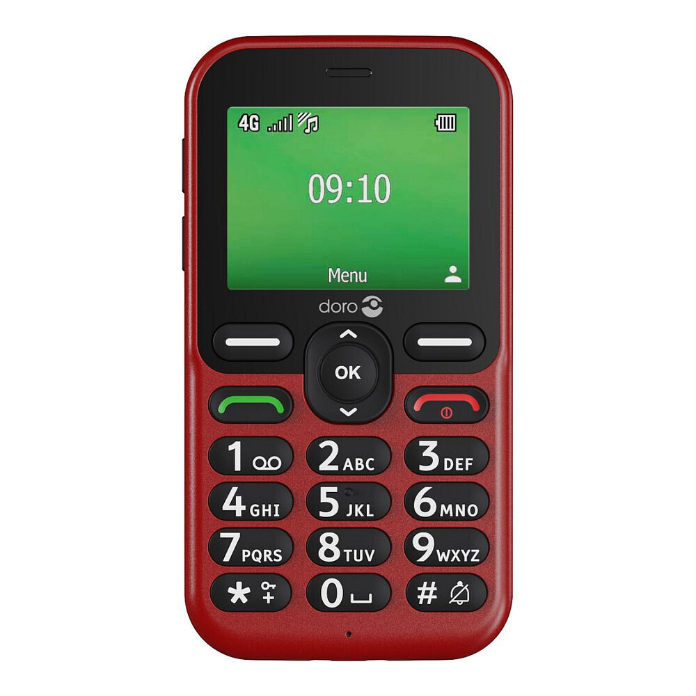 Doro Leva E10 Dual SIM Mobile Phone with Large Buttons Red – vizualizare 3