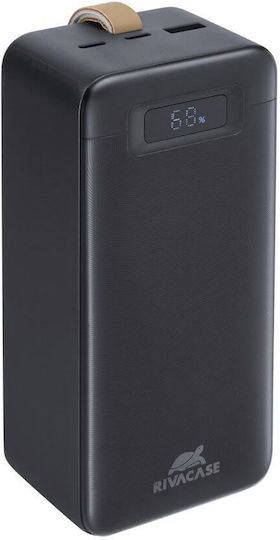 Rivacase VA1084 Power Bank 40000mAh 65W with USB-A Port and 2 USB-C Ports Black view 2