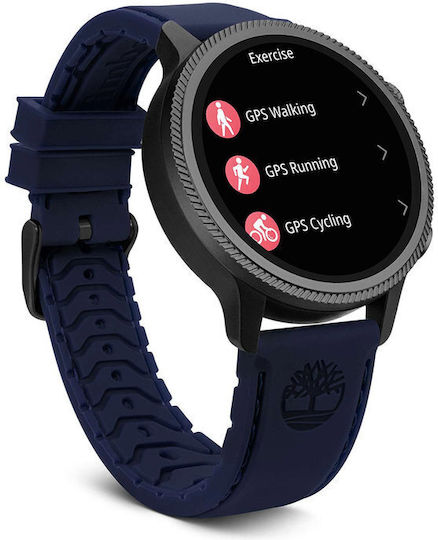 Timberland Digital Watch Battery with Blue Rubber Strap view 3
