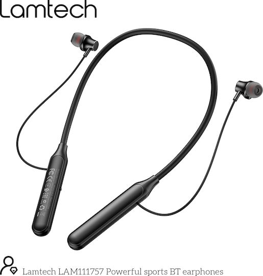 Lamtech LAM111757 In-ear Bluetooth Handsfree Earphones with Sweat Resistance Black vue 5