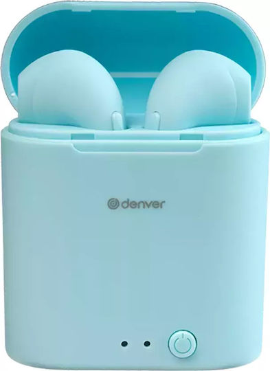 Denver TWE-46 In-ear Bluetooth Handsfree Earphones with Charging Case Light Blue view 1