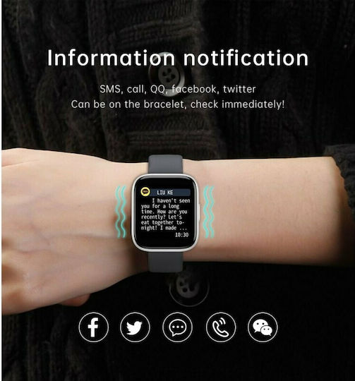 T99 Pro Smartwatch with Heart Rate Monitor (Black) view 3