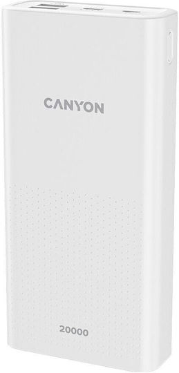Canyon PB-2001 Power Bank 20000mAh with 2 USB-A Ports White