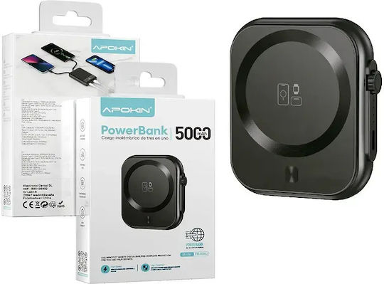Apokin MagSafe Power Bank 5000mAh Black view 1