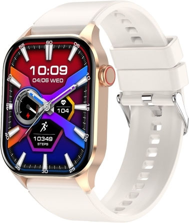 T98 2,04 Inch Ip68 Waterproof Bluetooth Call Smart Watch Support Blood Oxygen Monitoring Beige