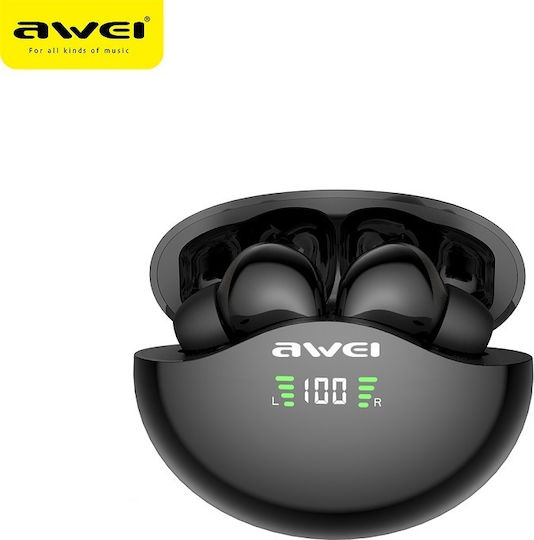 Awei T12P In-ear Bluetooth Handsfree Earphones with Sweat Resistance and Charging Case Black