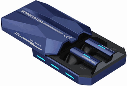 Monster Xkt11 Tws Earbud Bluetooth Handsfree Earphones with Charging Case Blue view 1
