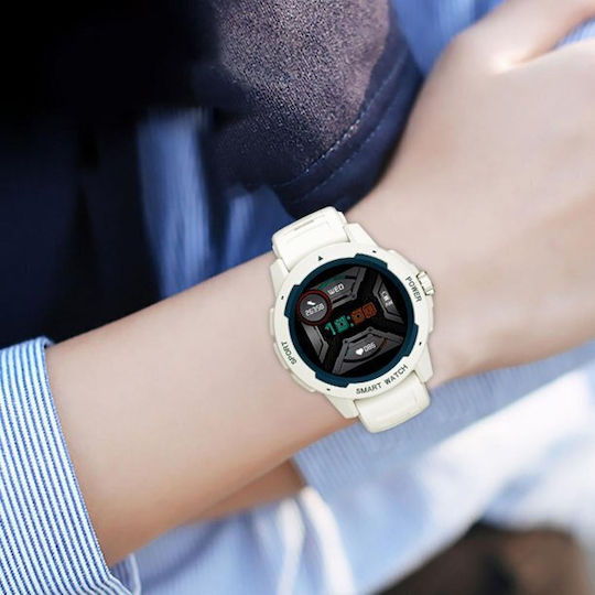 North Edge Mars 2 45mm Smartwatch with Heart Rate Monitor (White) vue 7