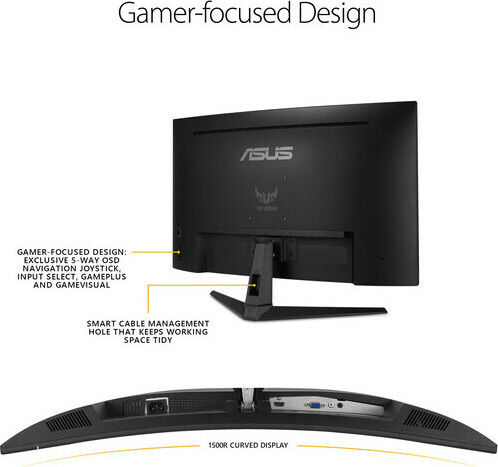 Asus VG328H1B VA Curved Gaming Monitor 31.5" FHD 1920x1080 165Hz view 3