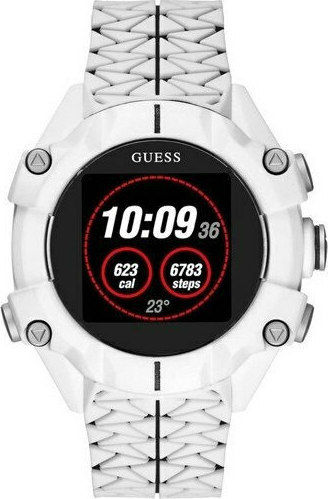 Guess Rex C3001G4 47mm Smartwatch with Heart Rate Monitor (White) vue 5