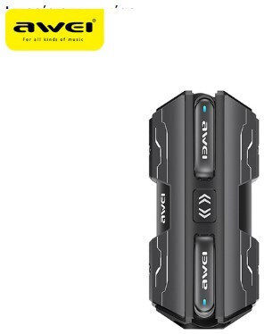 Awei T59 In-ear Bluetooth Handsfree Earphones with Charging Case Black view 1