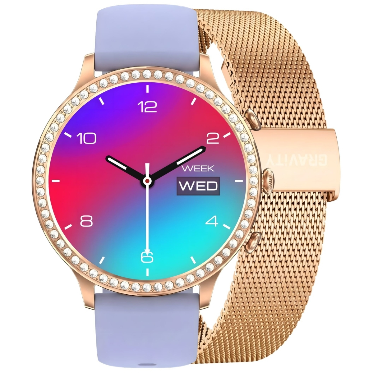 Gravity Smartwatch Pink Gold Strap Bracelet Gt5-7 view 2