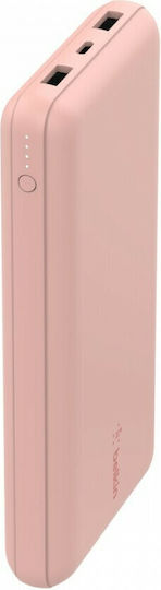 Belkin BPB012btRG Power Bank 20000mAh 15W with 2 USB-A Ports and USB-C Port Rose Gold view 2