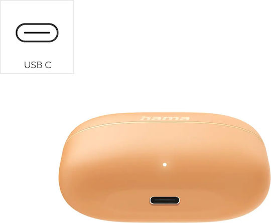 HAMA Freedom Buddy II In-ear Bluetooth Handsfree Earphones Orange view 3