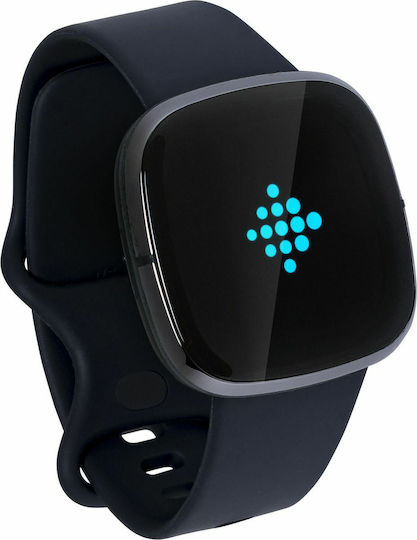 Fitbit Sense Aluminium 40mm Waterproof Smartwatch with Heart Rate Monitor (Carbon/Graphite Stainless Steel) vista 4