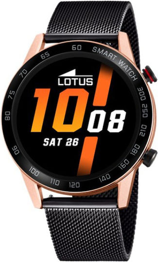 Lotus Watches 50025/1 Stainless Steel 45mm Smartwatch with Heart Rate Monitor (Black / Bronze) view 1