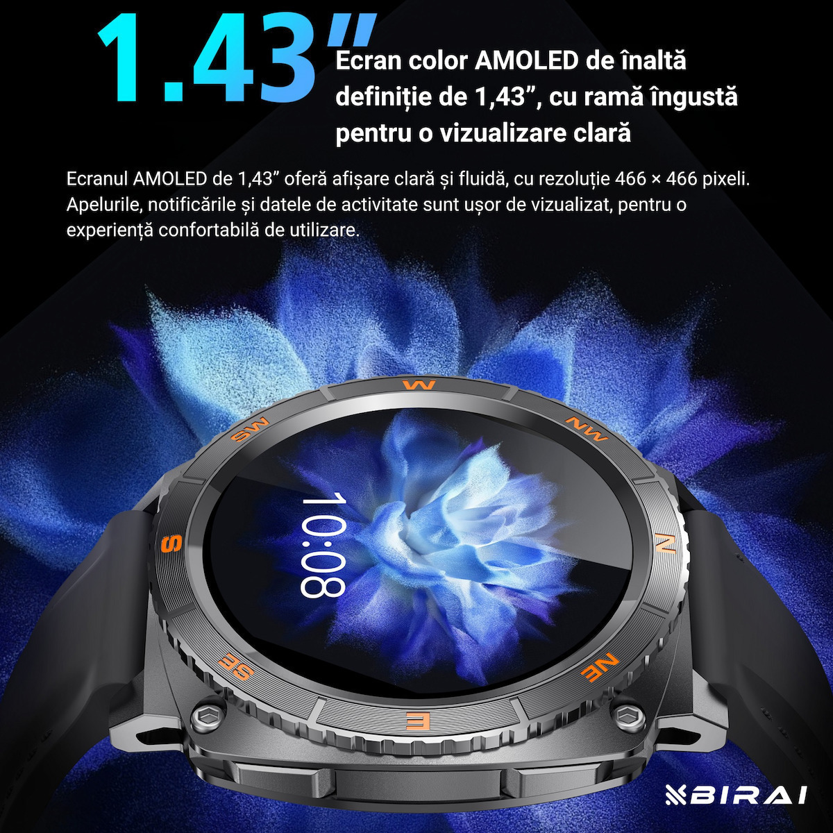 Ultra V319 Waterproof Smartwatch With Heart Rate Monitor Black view 2