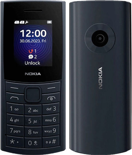 Nokia 110 (2023) Dual SIM (125MB/125MB) Mobile with Buttons Midnight Blue view 2