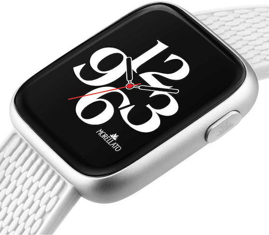 Morellato M-01 Stainless Steel Smartwatch with Heart Rate Monitor (White) view 3