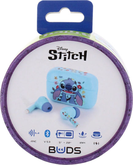 Exquisite Gaming Lilo & Stitch Stitch Classic In-ear Bluetooth Handsfree Earphones with Sweat Resistance and Charging Case Blue