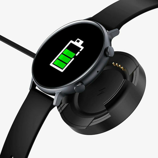 GW33 Pro Smartwatch with Heart Rate Monitor (Black Case / Black Silicone Strap) view 2