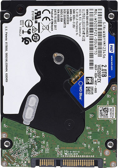 Western Digital Blue 2TB HDD Hard Drive 2.5" SATA III 5400rpm with 128MB Cache for Desktop / Laptop / PS4 WD20SPZX view 2