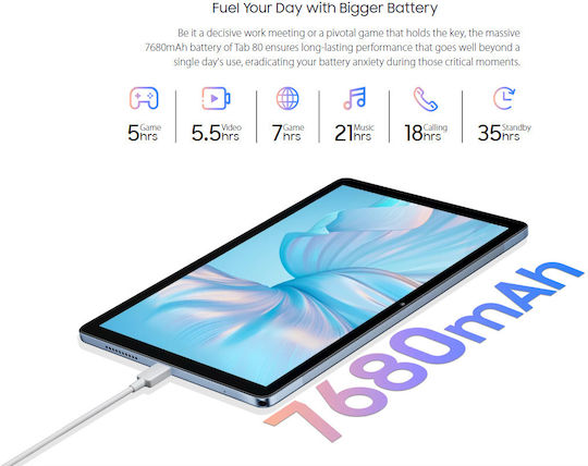 BlackView TAB 80 4G 10.1" Tablet (8GB/128GB) Gray view 7