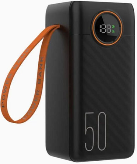 Takemore P805 Power Bank 50000mAh 22.5W with 4 USB-A Ports Black