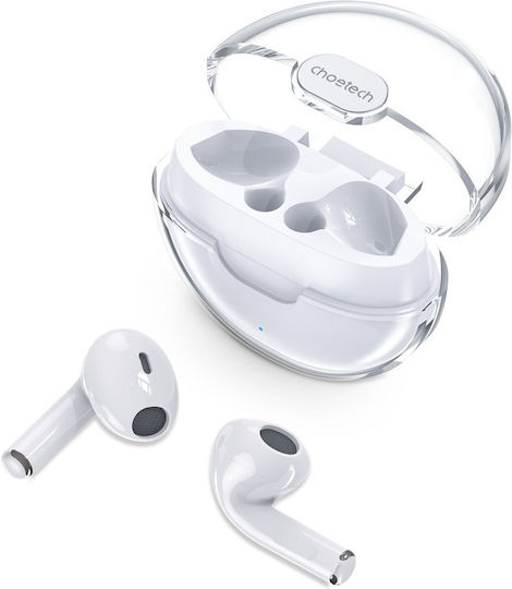 Choetech BH-T08 Earbud Bluetooth Handsfree Earphones with Charging Case White view 3