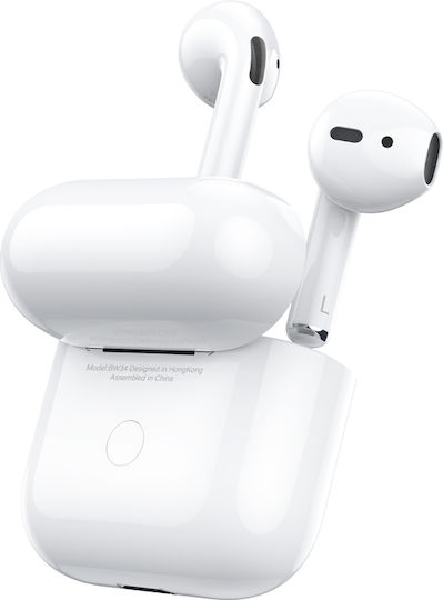 Borofone BW34 Earbud Bluetooth Handsfree Earphones with Charging Case White view 2